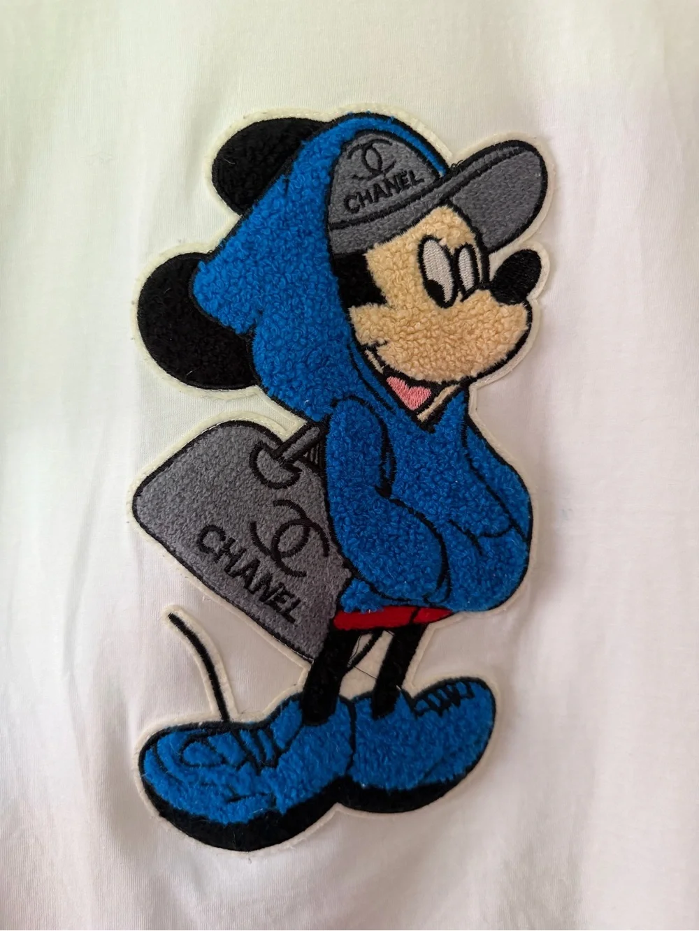 CHANEL Mickey Mouse Crewneck T-Shirt